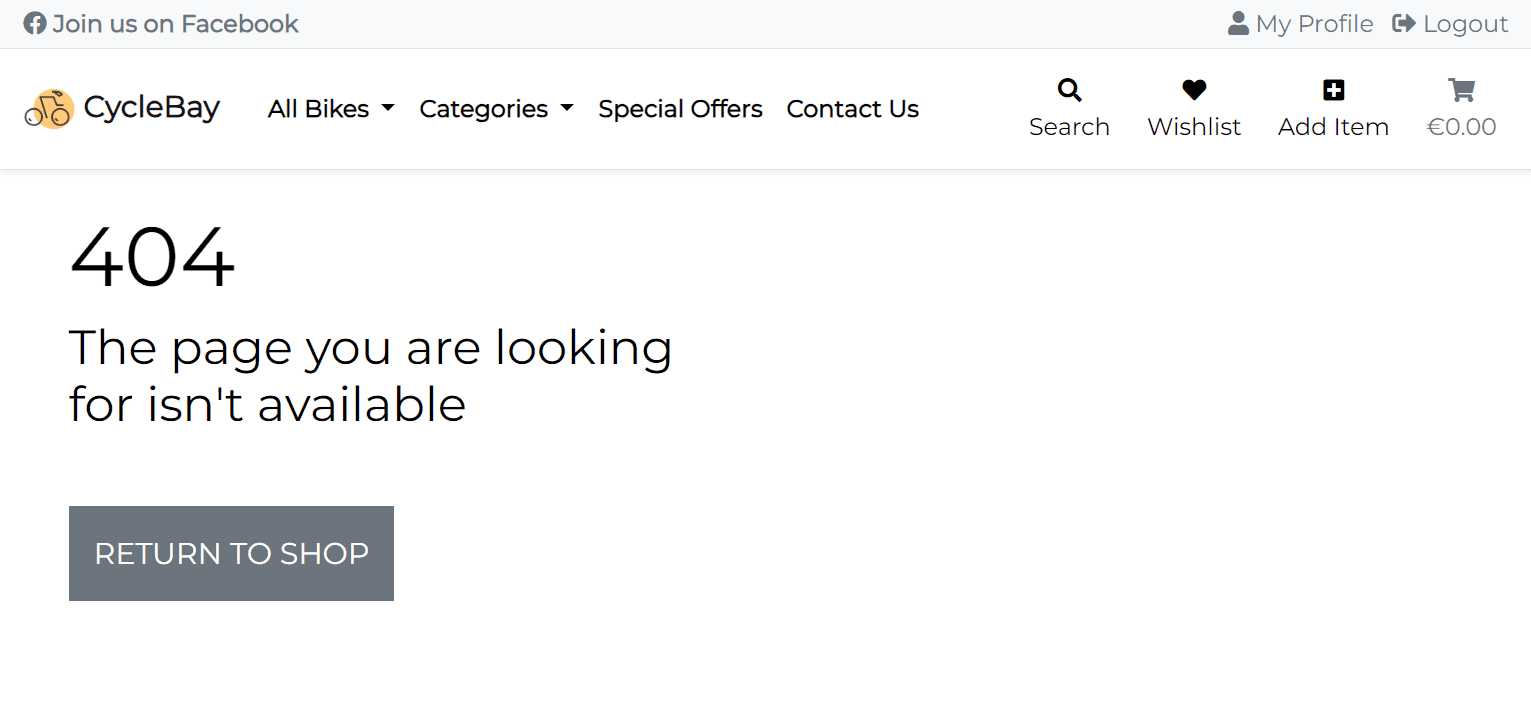 error pages