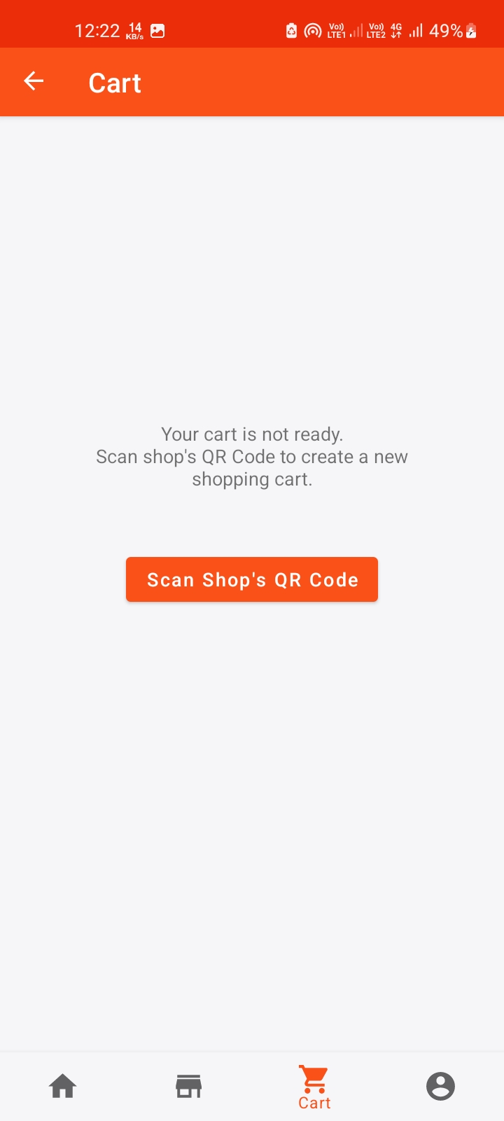 Start shopping by scanning Store's QR