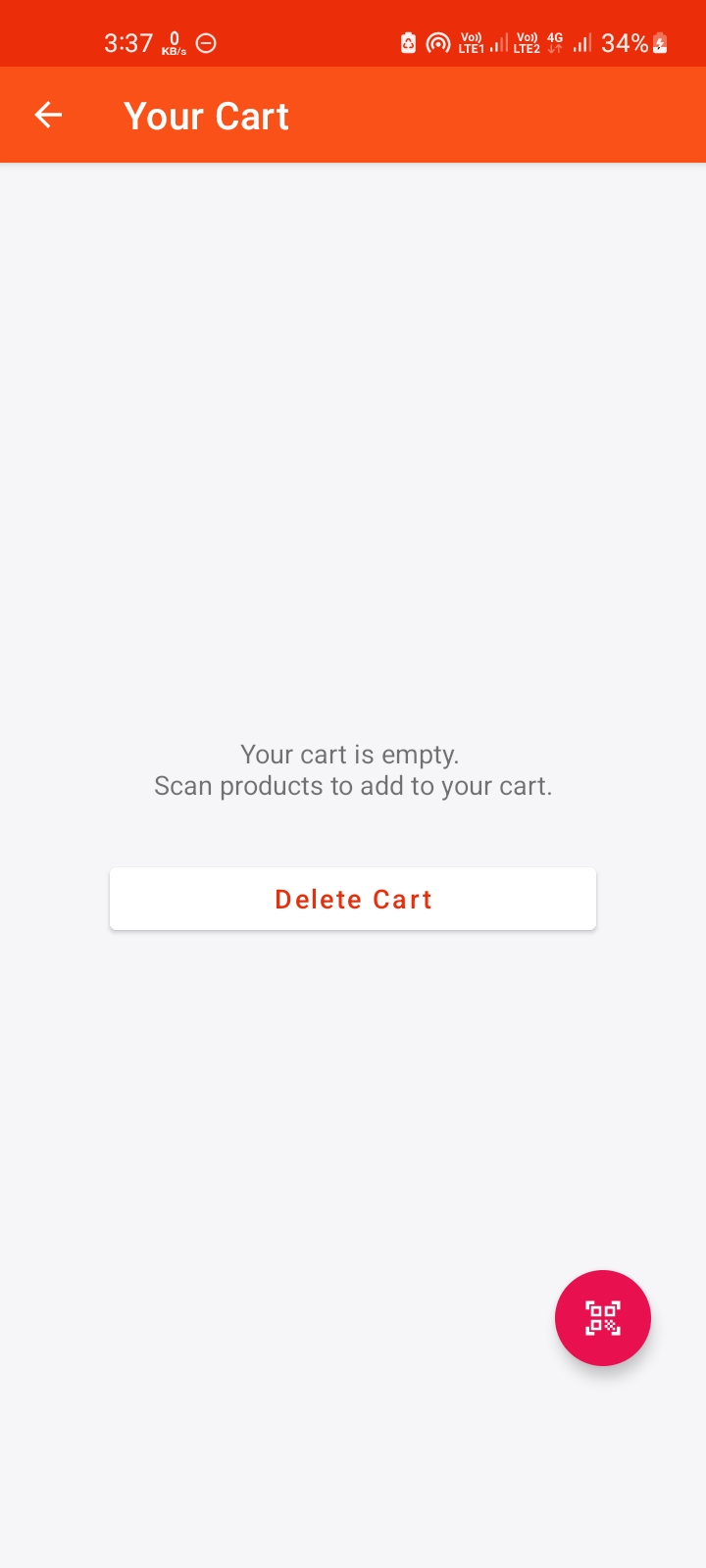 Empty cart