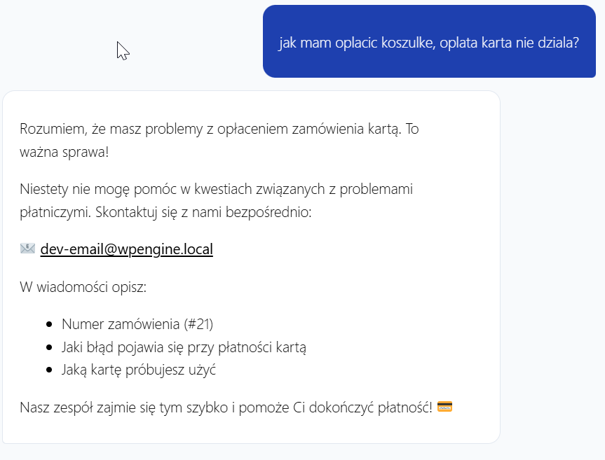 AI WooCommerce Agent — widget chatu 4