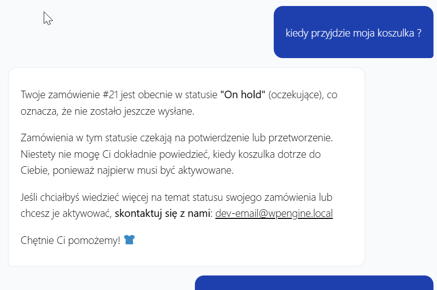 AI WooCommerce Agent — widget chatu 3