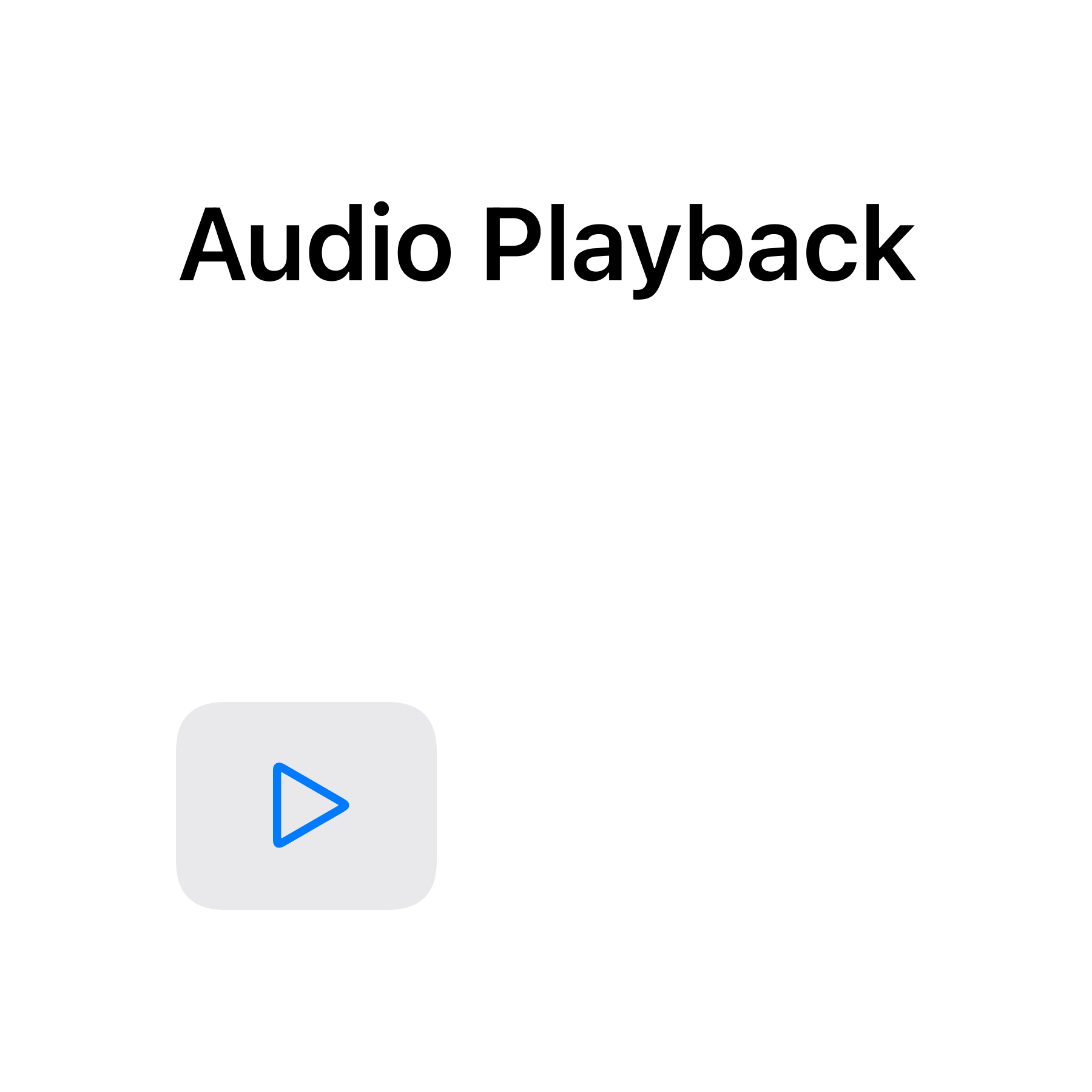 Audio Playback Widget