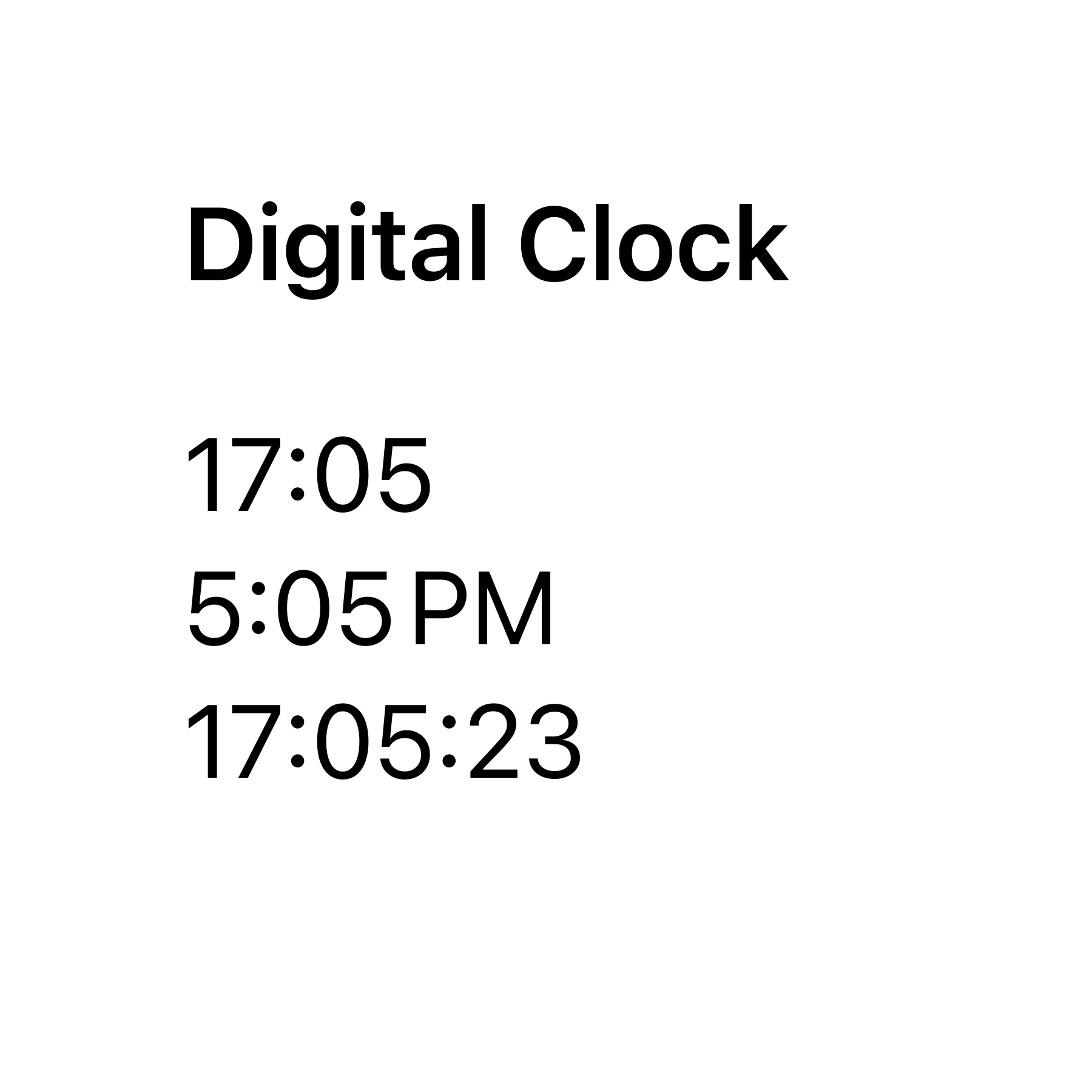 Digital Clock Widget