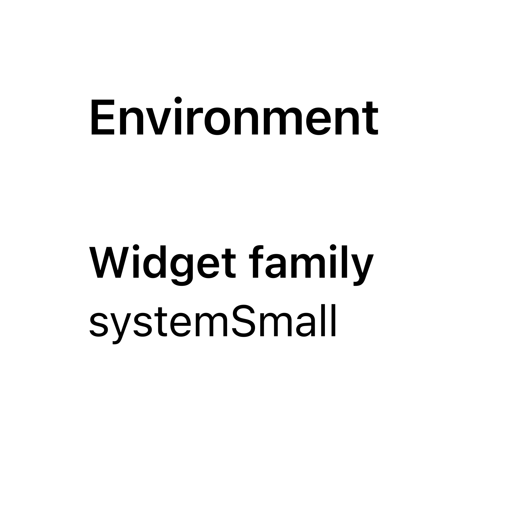 Environment Widget