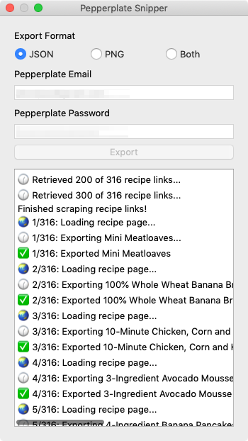 scraping recipes