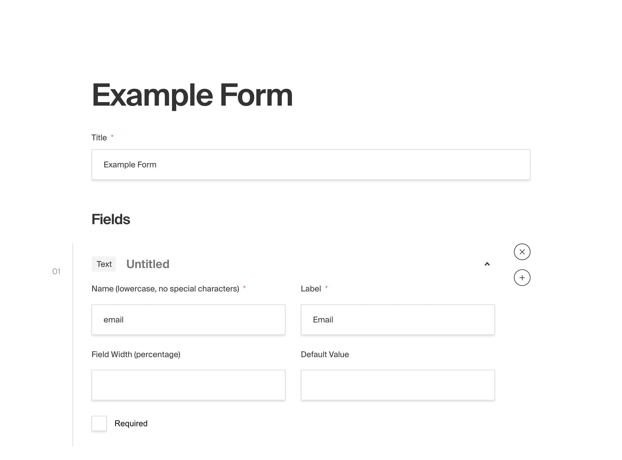 Payload 官方表单构建插件界面,不代表全部 CMS 功能