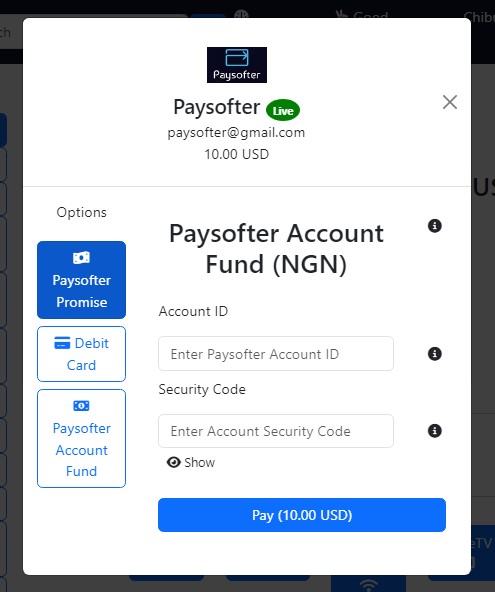 Paysofter Payment (Live)