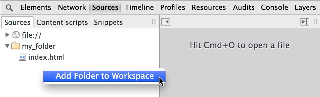 Add Folder to Workspace