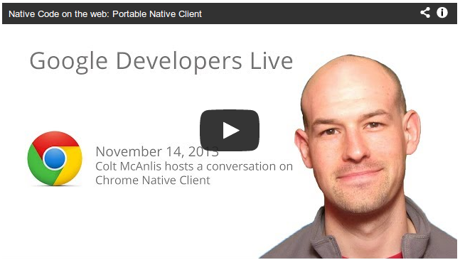 Watch a live recorded conversation on Native Client.