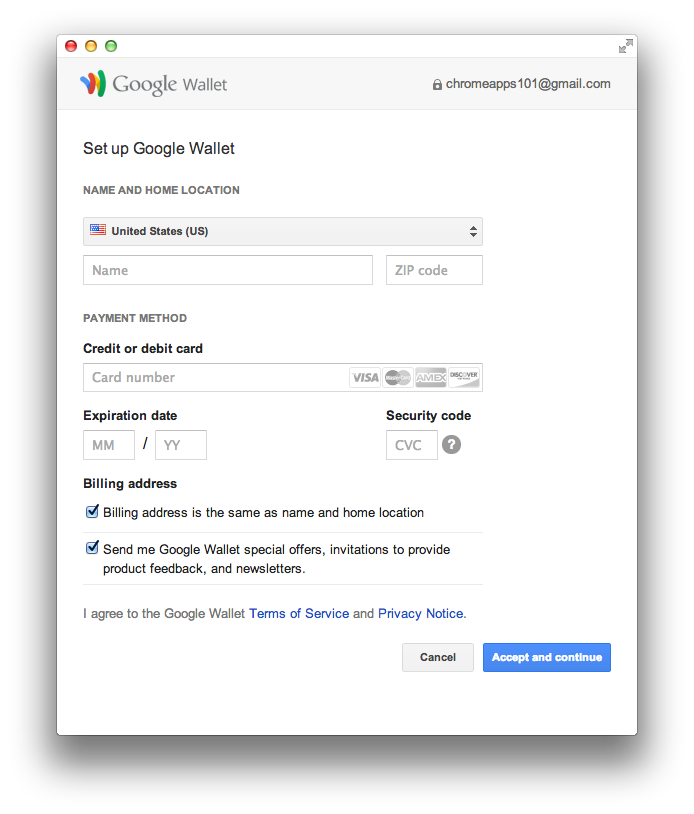 Google Wallet for Digital Goods - Google Chrome