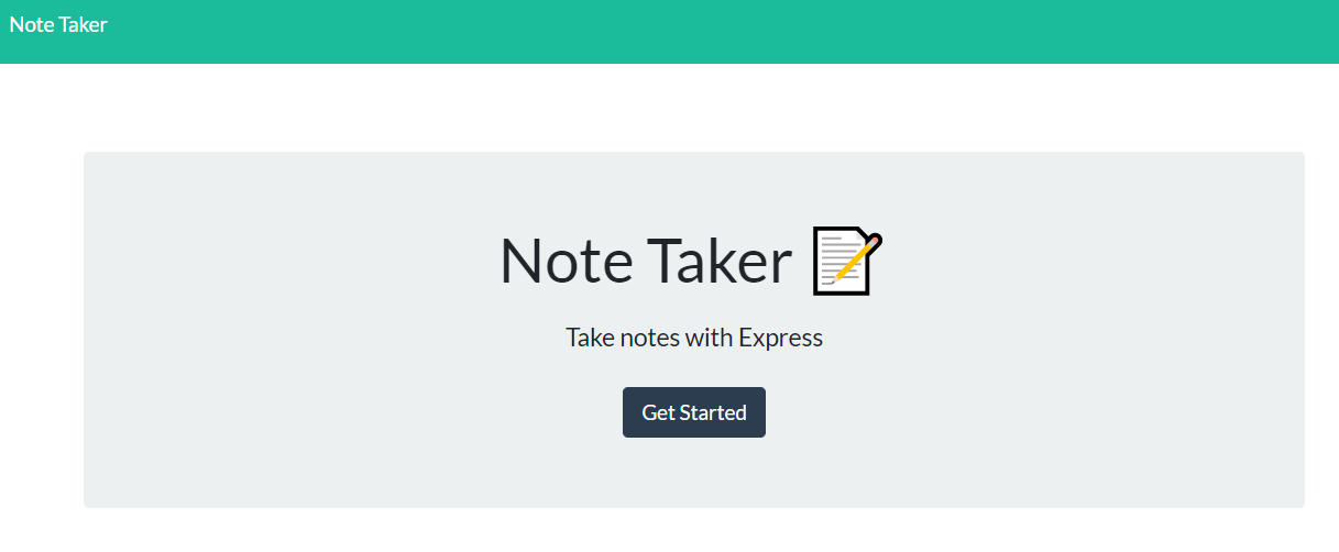 Web-Based Note Taker Launch Page