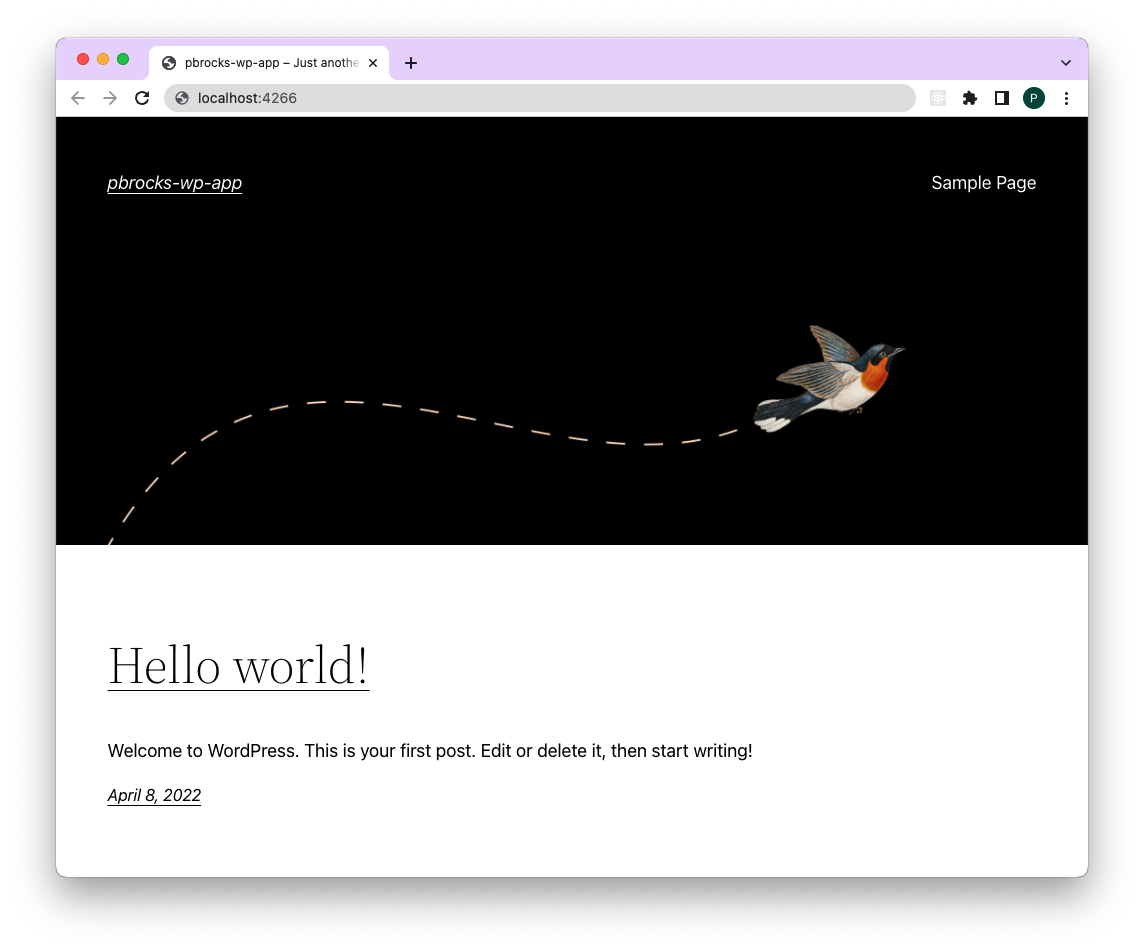 WordPress 2022 Home Screen