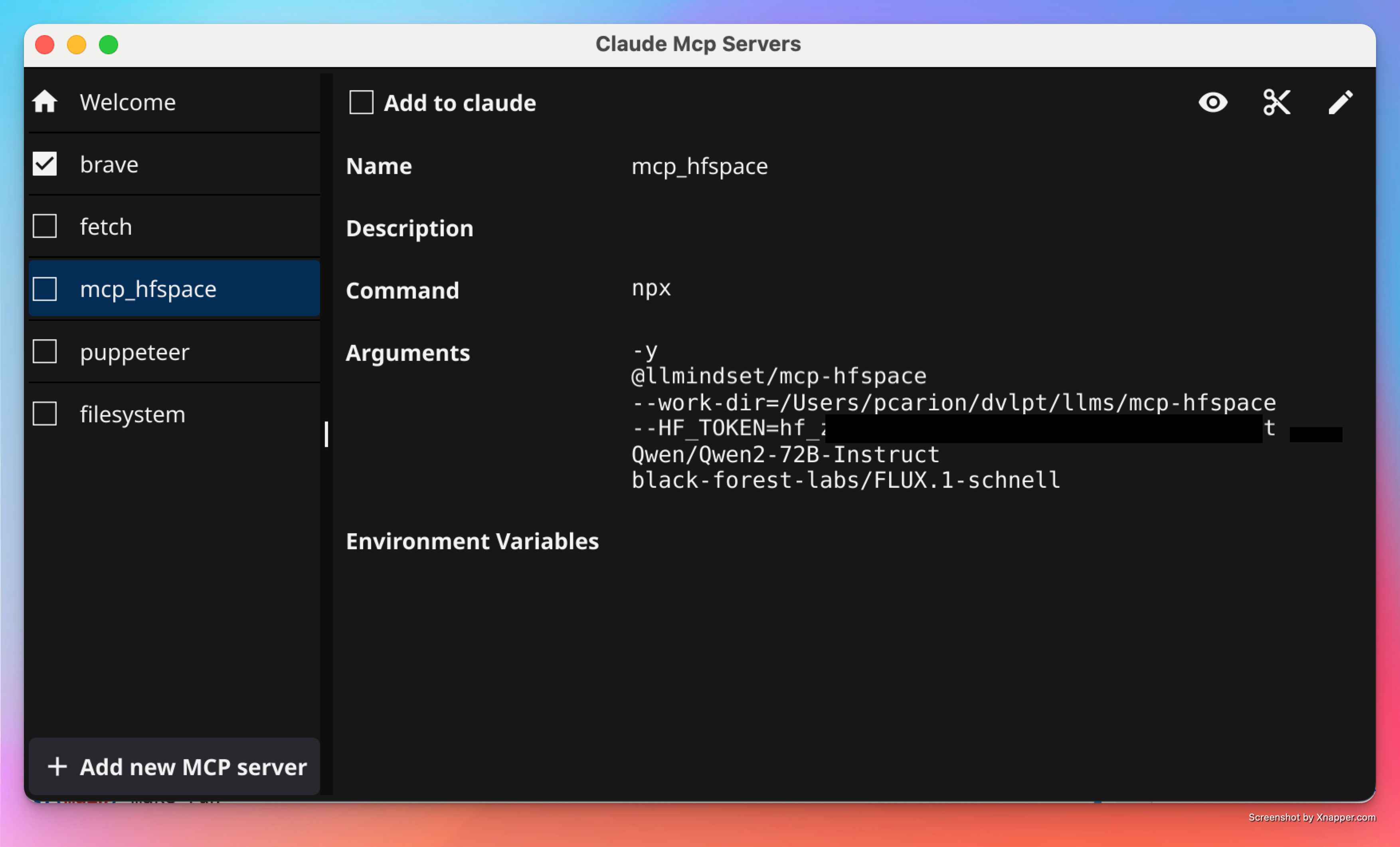 MCP server information
