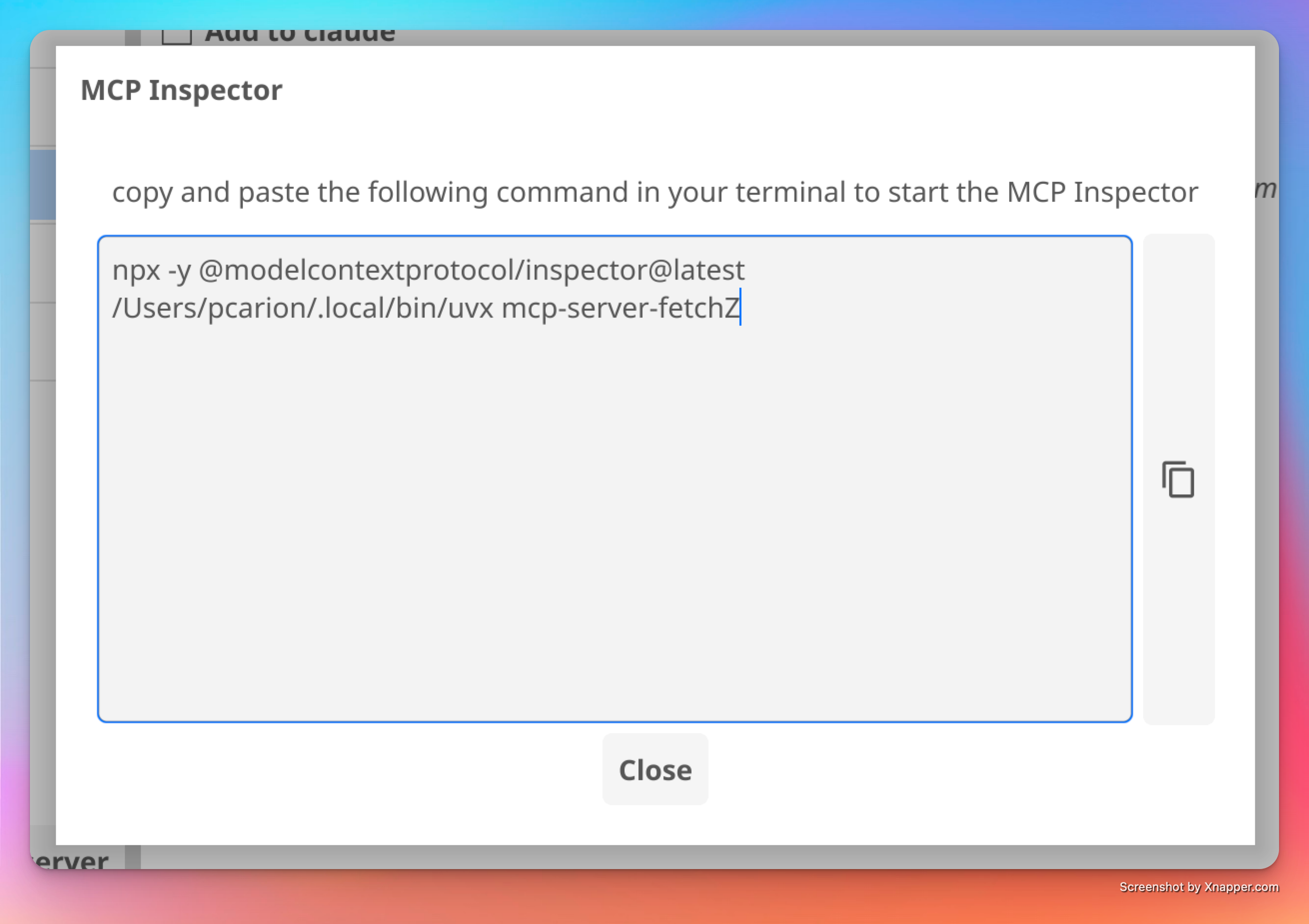 MCP server information