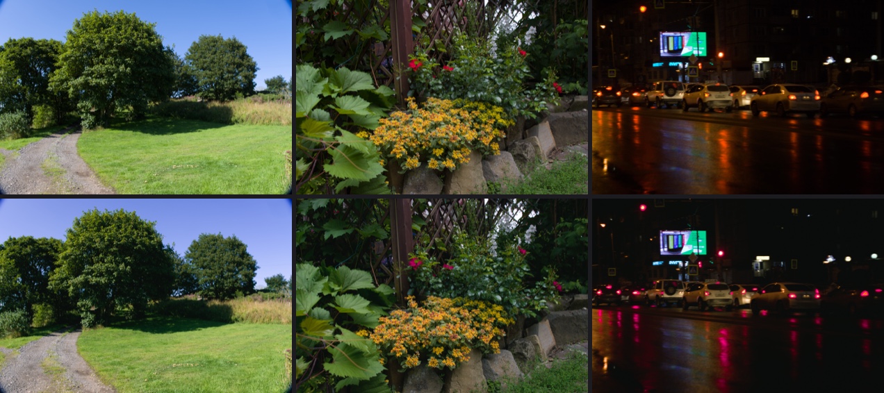 Portra 160: the original above, the look below