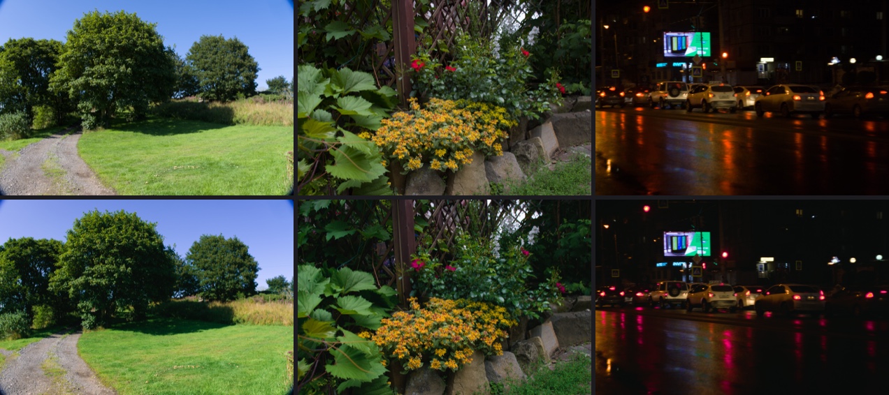 Portra 400: the original above, the look below