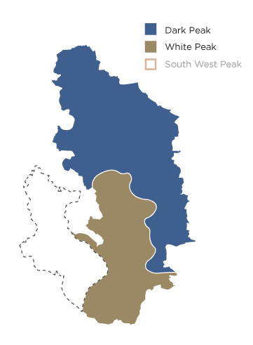 Map showing areas affected - Dark Peak and White Peak
