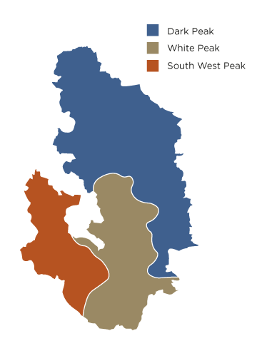 Map showing areas affected - Dark Peak, White Peak and South West Peak