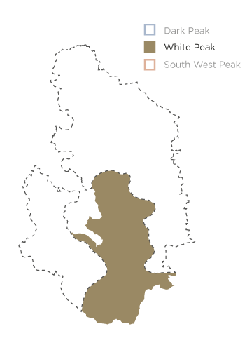 Map showing areas affected - White Peak