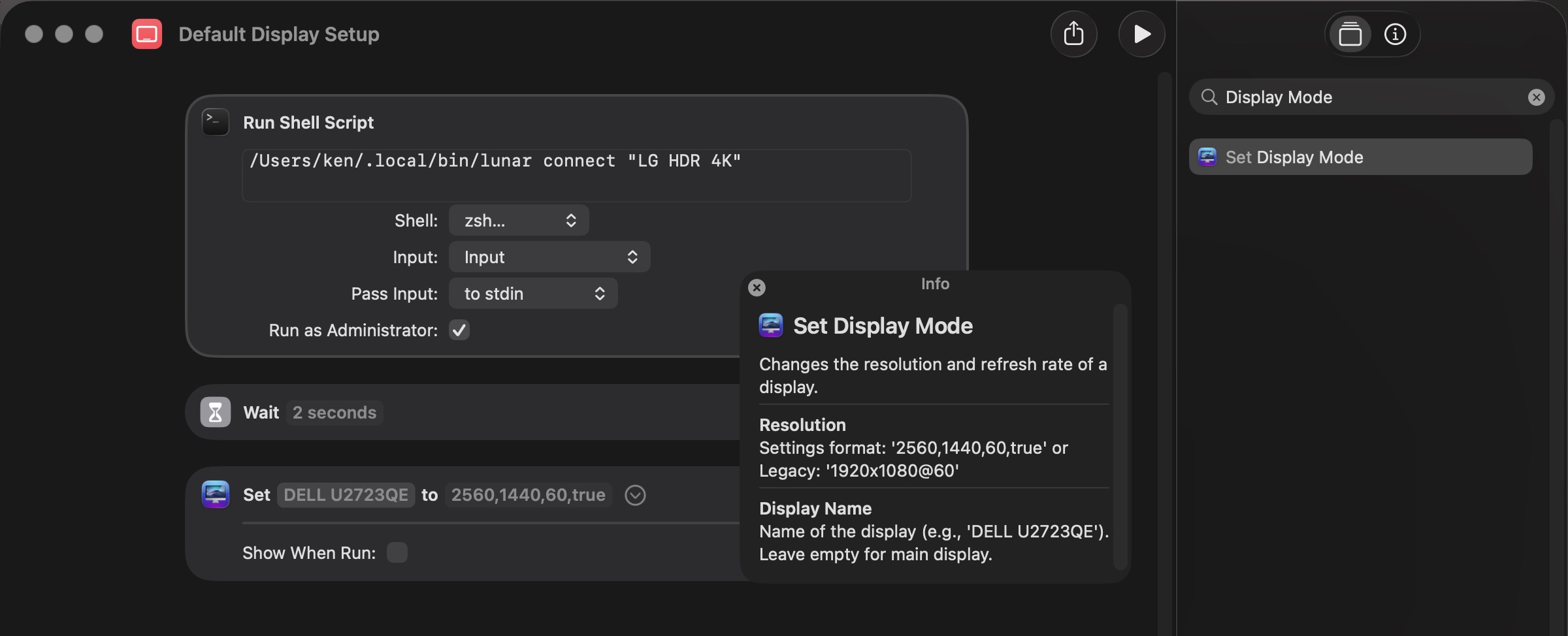 DisplayMode Menu screenshot 2