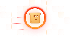 Camunda Baker Badge - Glowing smiley bread