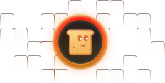 Camunda Baker Badge - Glowing smiley bread