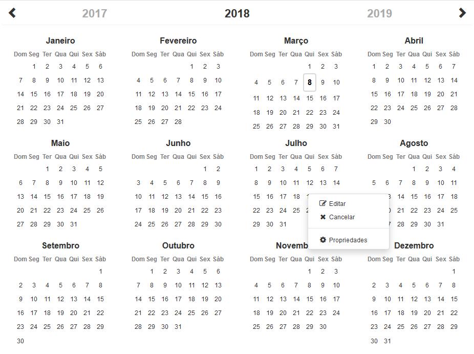 Ng Bootstrap Year Calendar