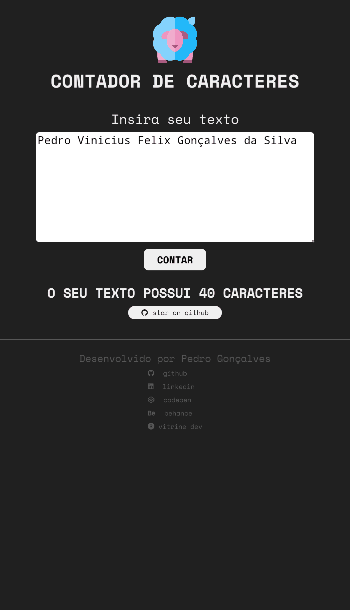 preview da página para mobile em formato de gif
