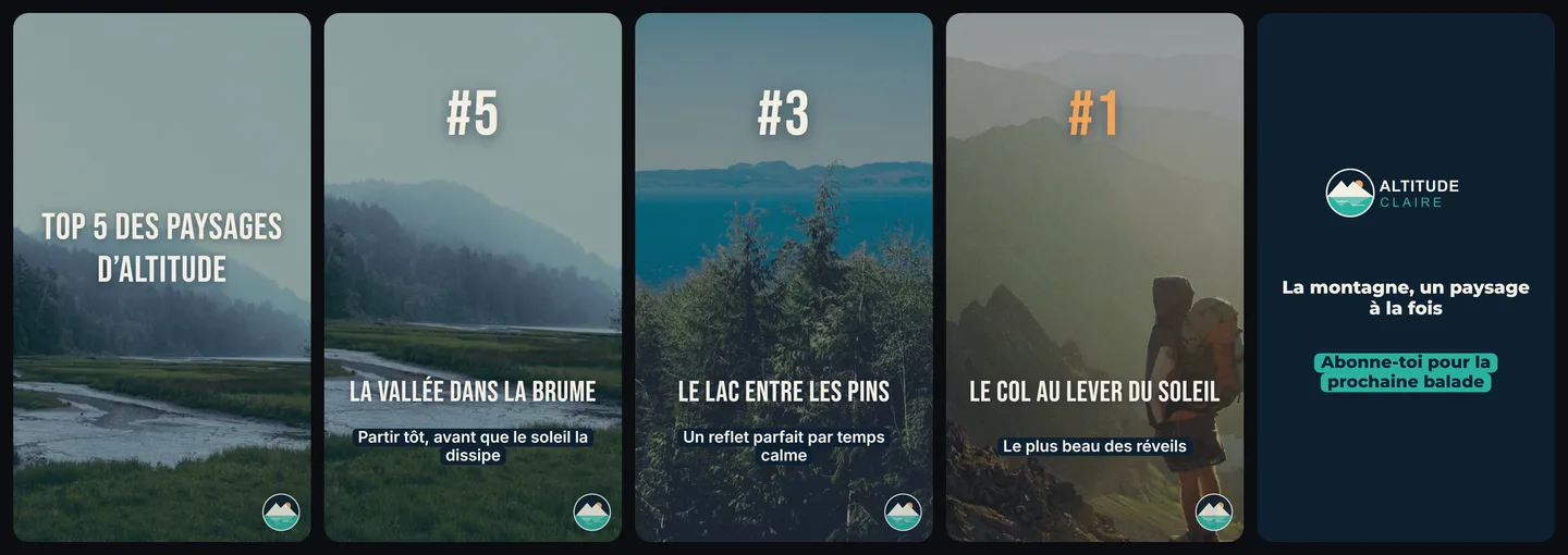 Images d’un clip rendu