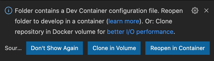 Remote Containers Dialog