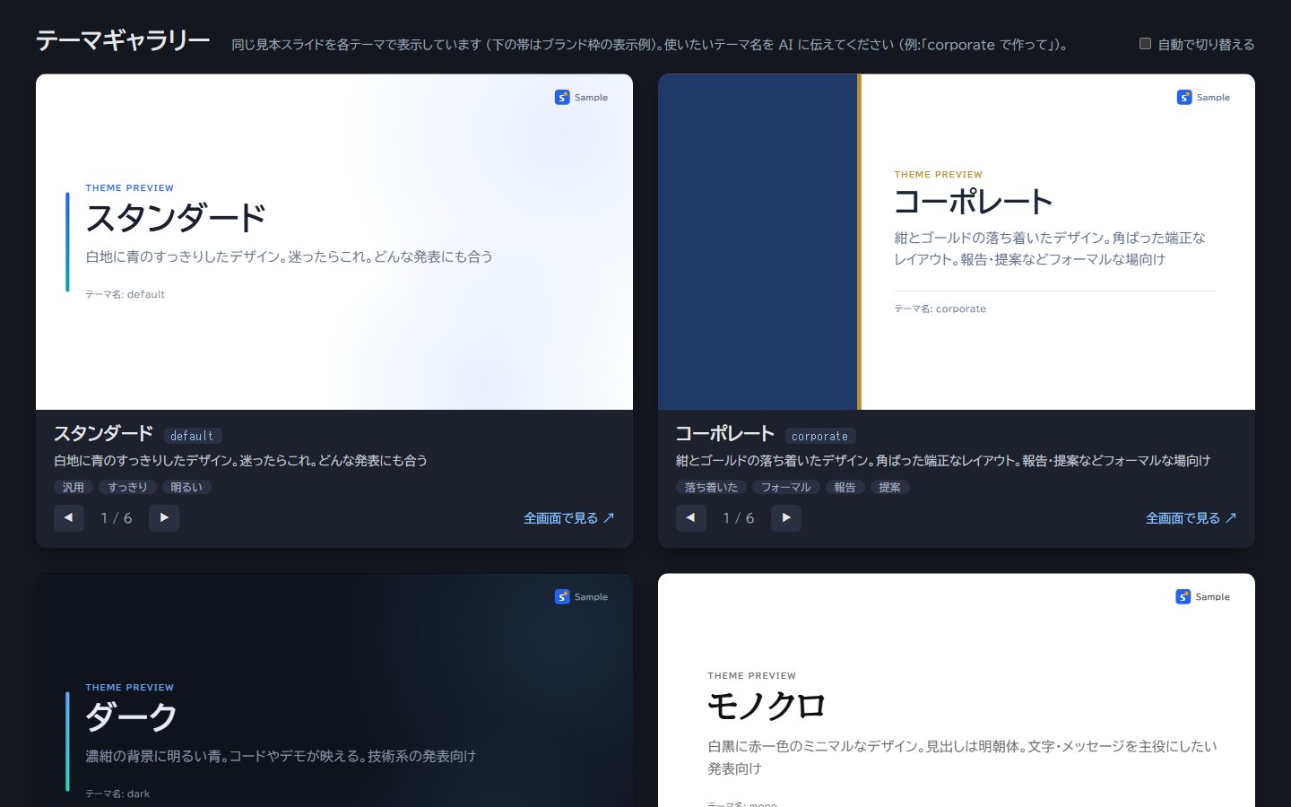 Theme gallery