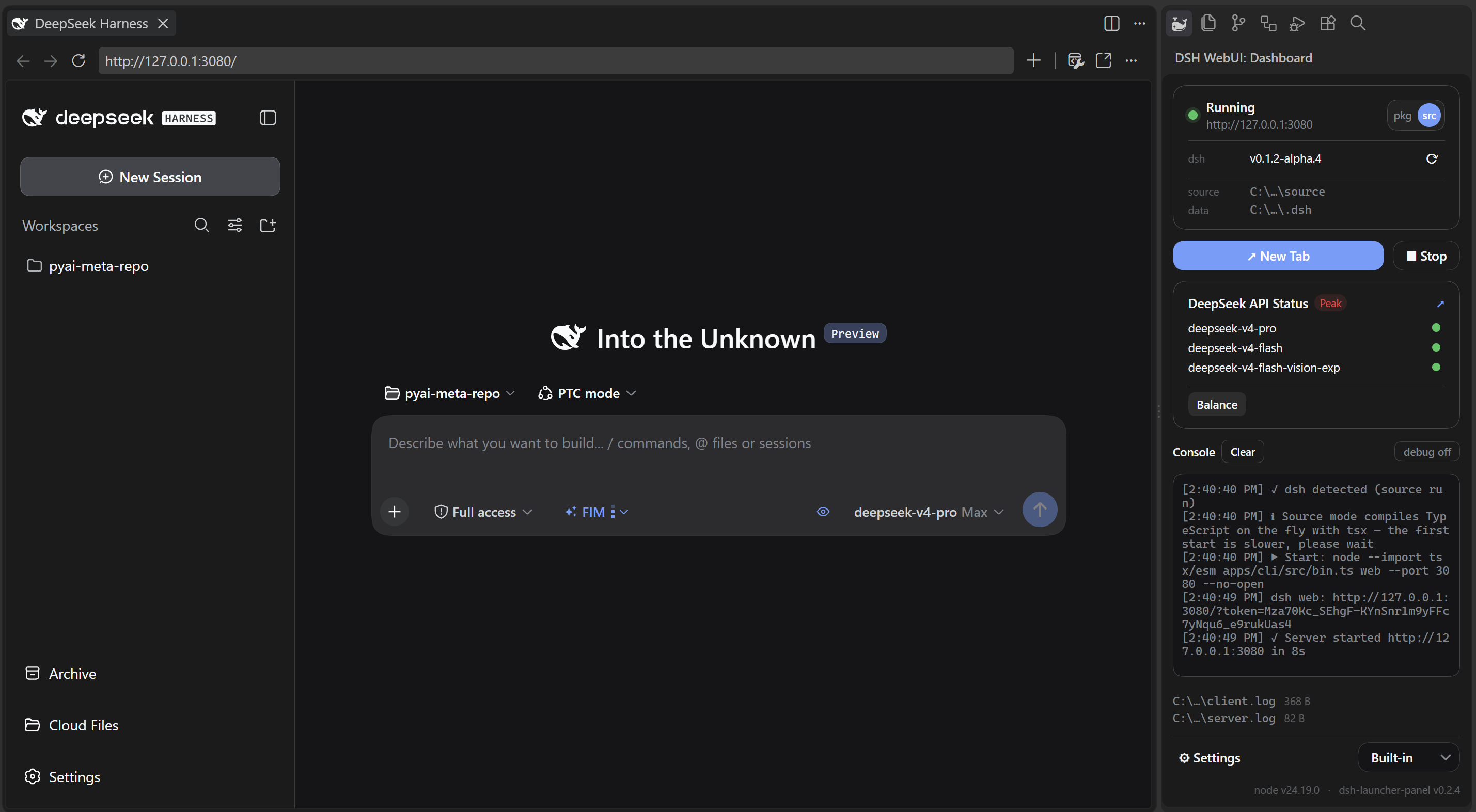 DSH Launcher Panel