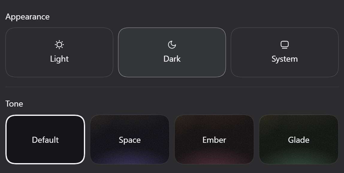 Dark theme