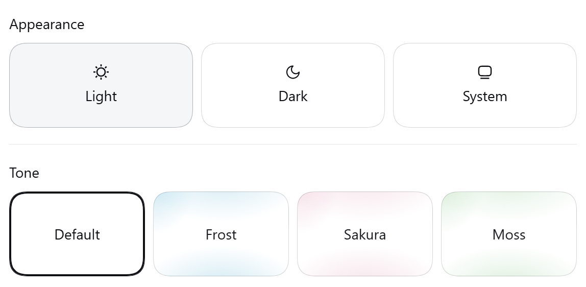 Light theme