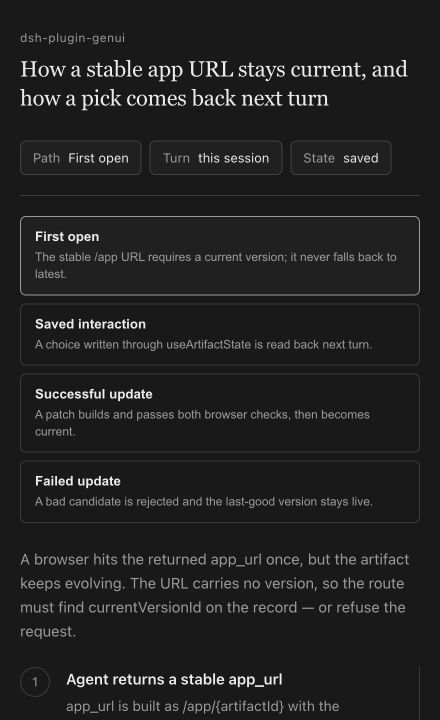 English source-grounded code path explorer returned from a CLI request