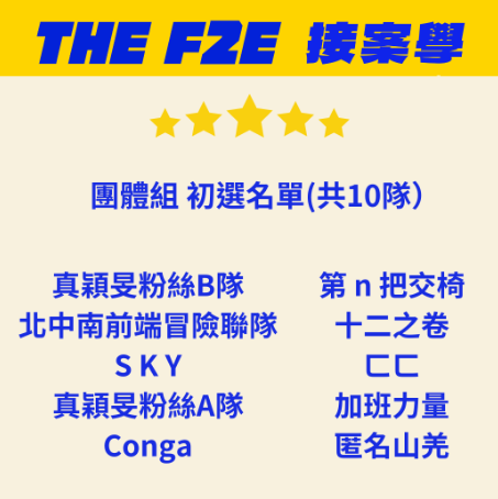 入圍名單
