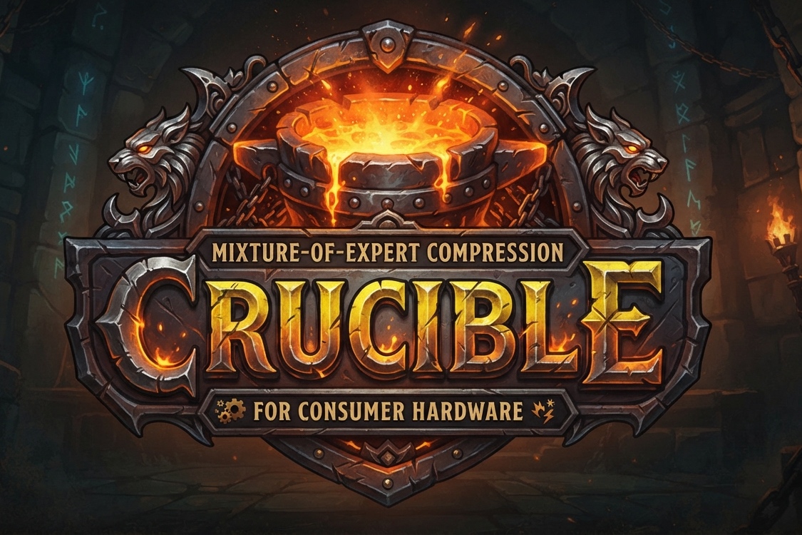 Crucible — Mixture-of-Expert compression for consumer hardware
