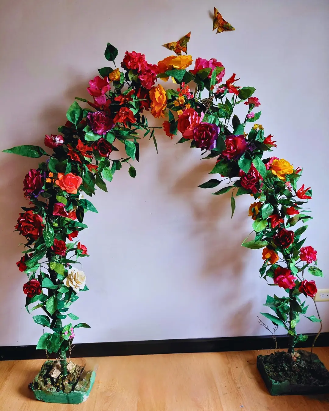 installations handmade paper flowers