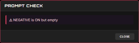 Prompt check
