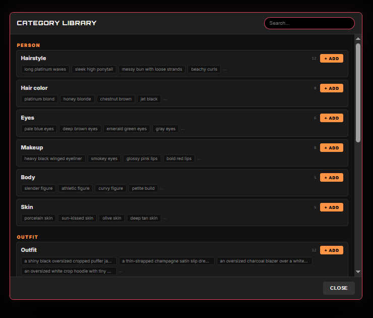 Category library