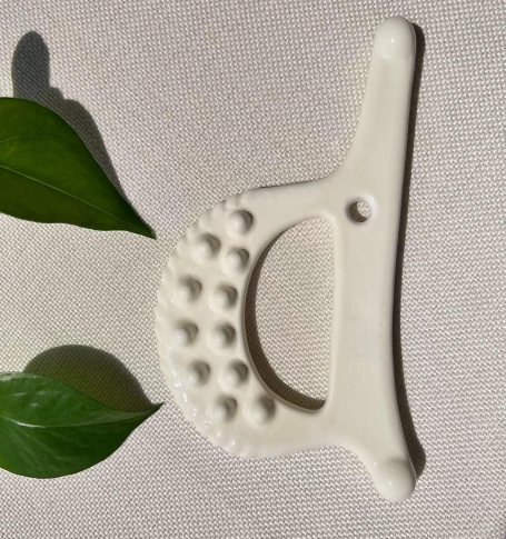 CG-06 Large fin-shaped ceramic Gua Sha