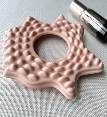 CG-49 Heavy pink ceramic Gua Sha tool