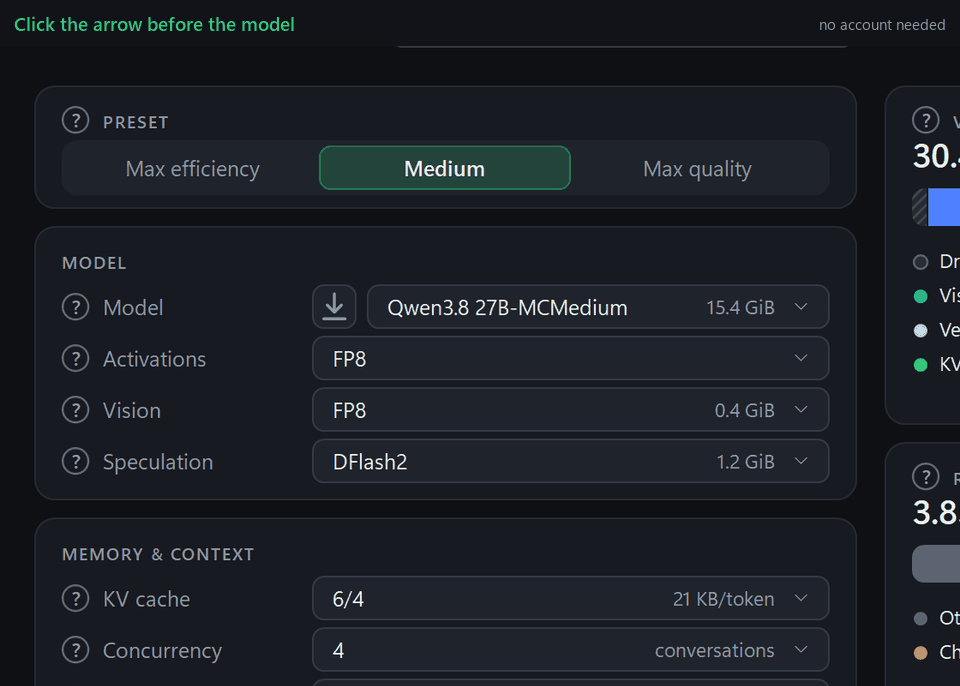 Downloading a model from the launcher