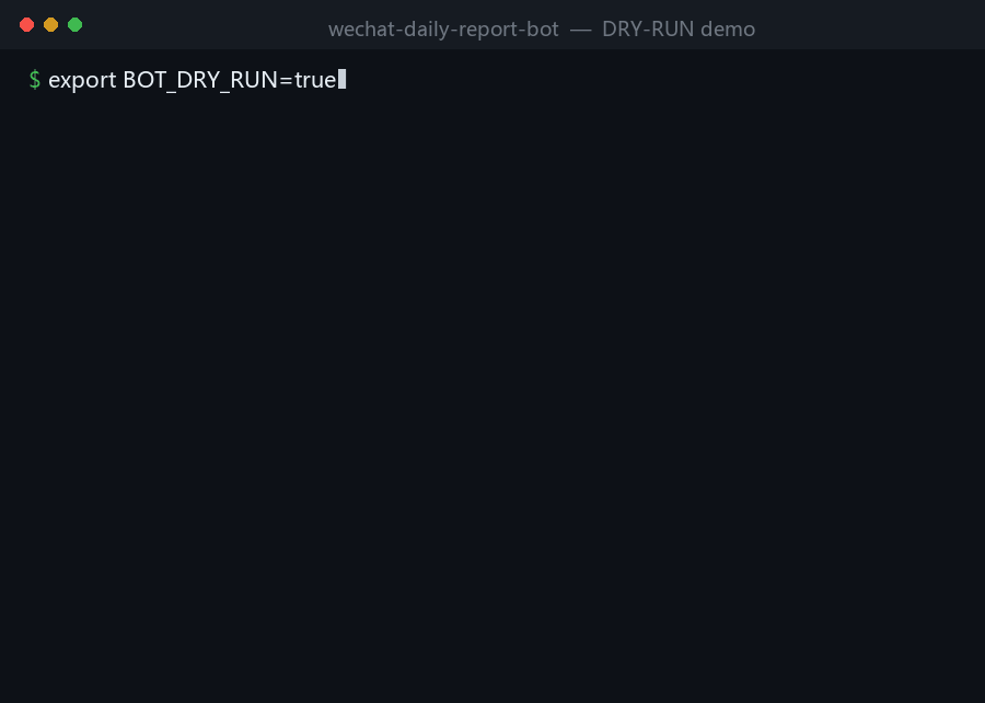 DRY-RUN demo