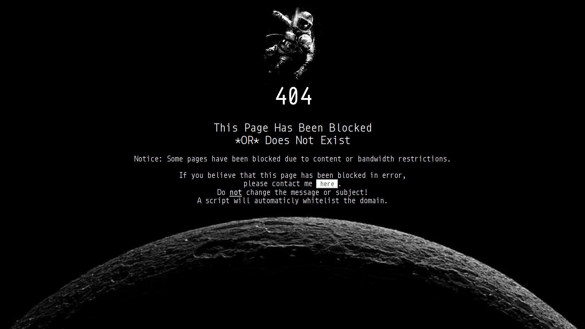 This is what your 404 page will look like. Of course, you can also customize it.