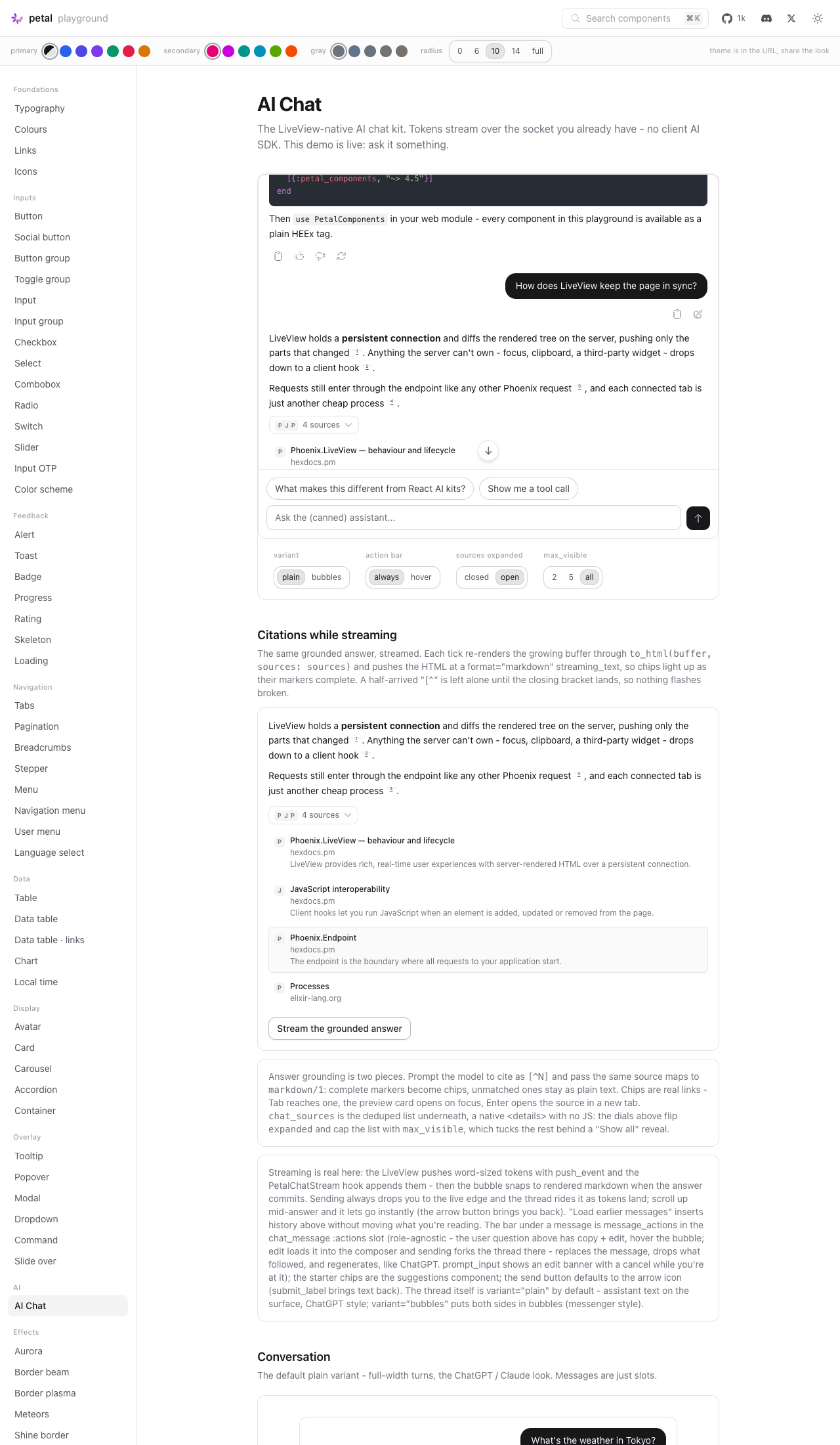 Streaming with citations