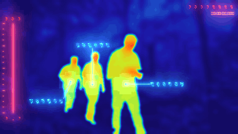 Neon waveform, glyphs, callouts and LCD timecode
