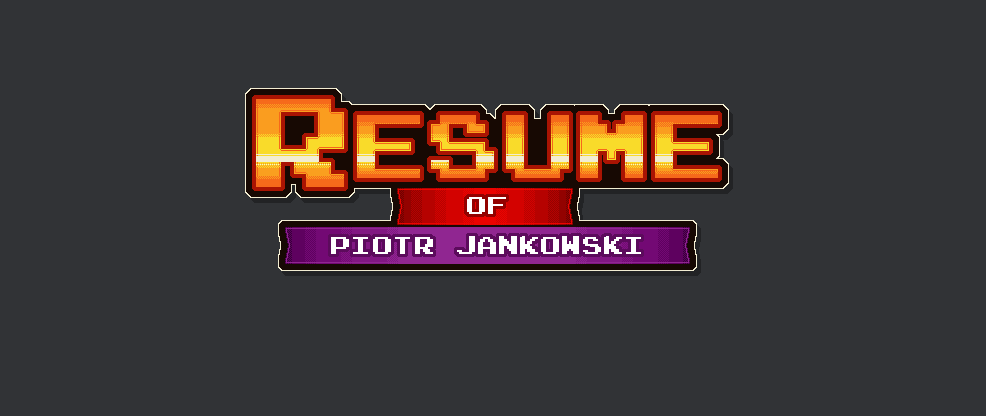 Piotr Jankowski Interactive Resume