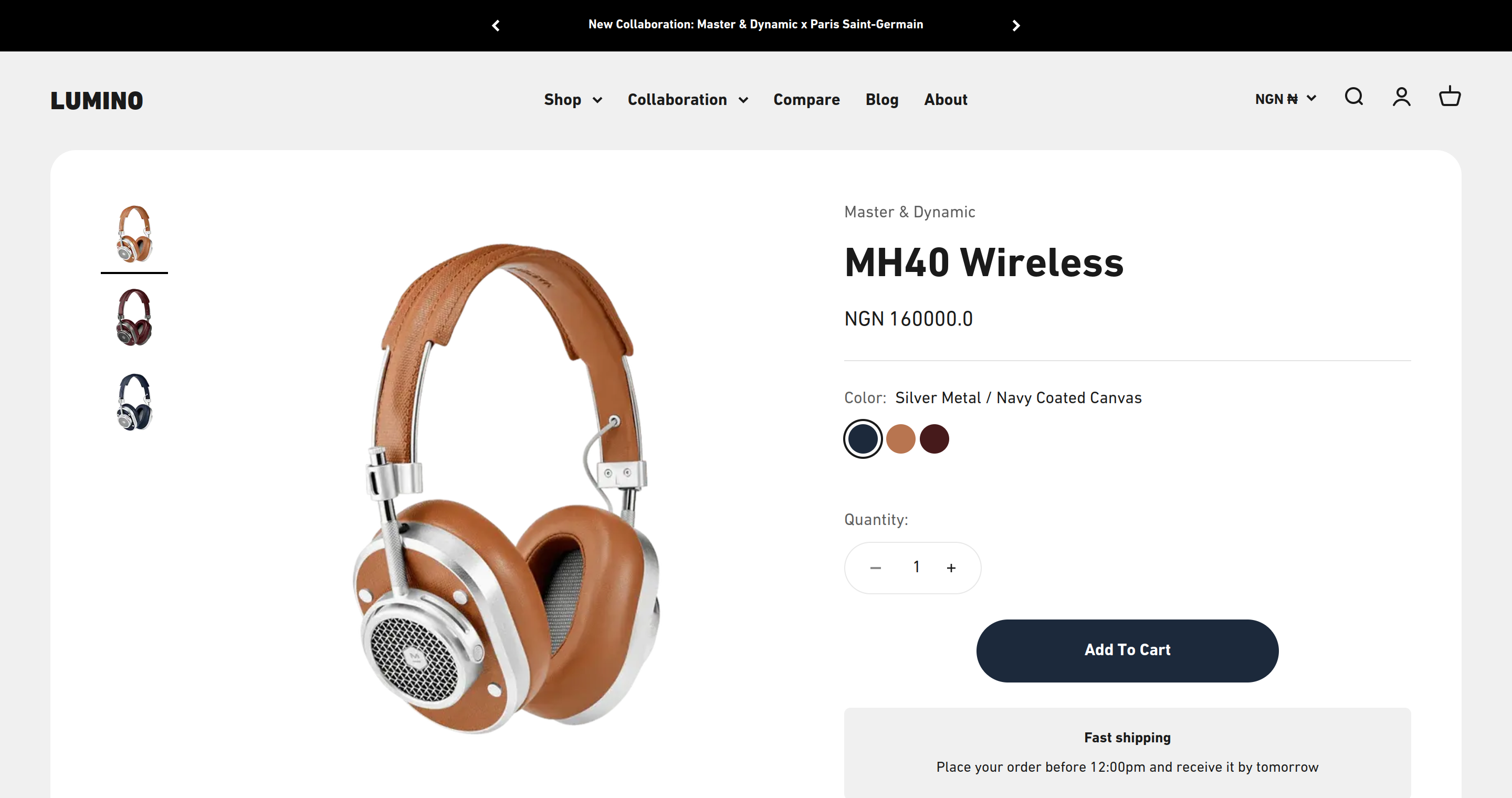 Product page