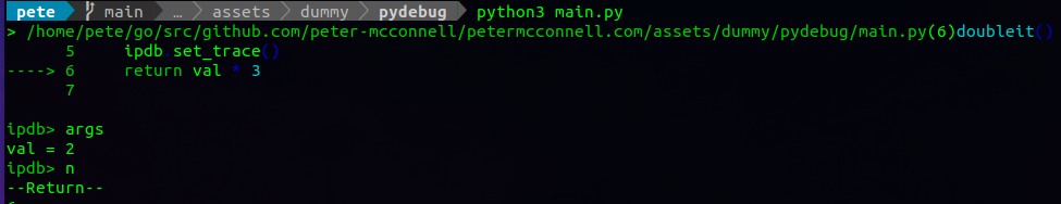 Python debugging